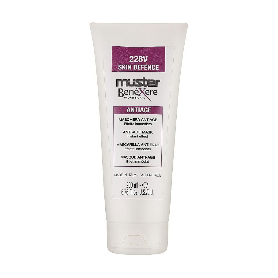 Антивікова маска для обличчя Muster Benexere Professional 228V Skin Defence Antiage Anti-Age Mask з миттєвим ефектом, 200 мл